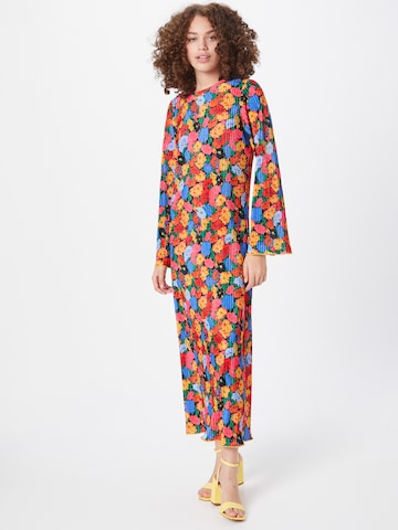 Warehouse - Vestido em mistura de cores: frente