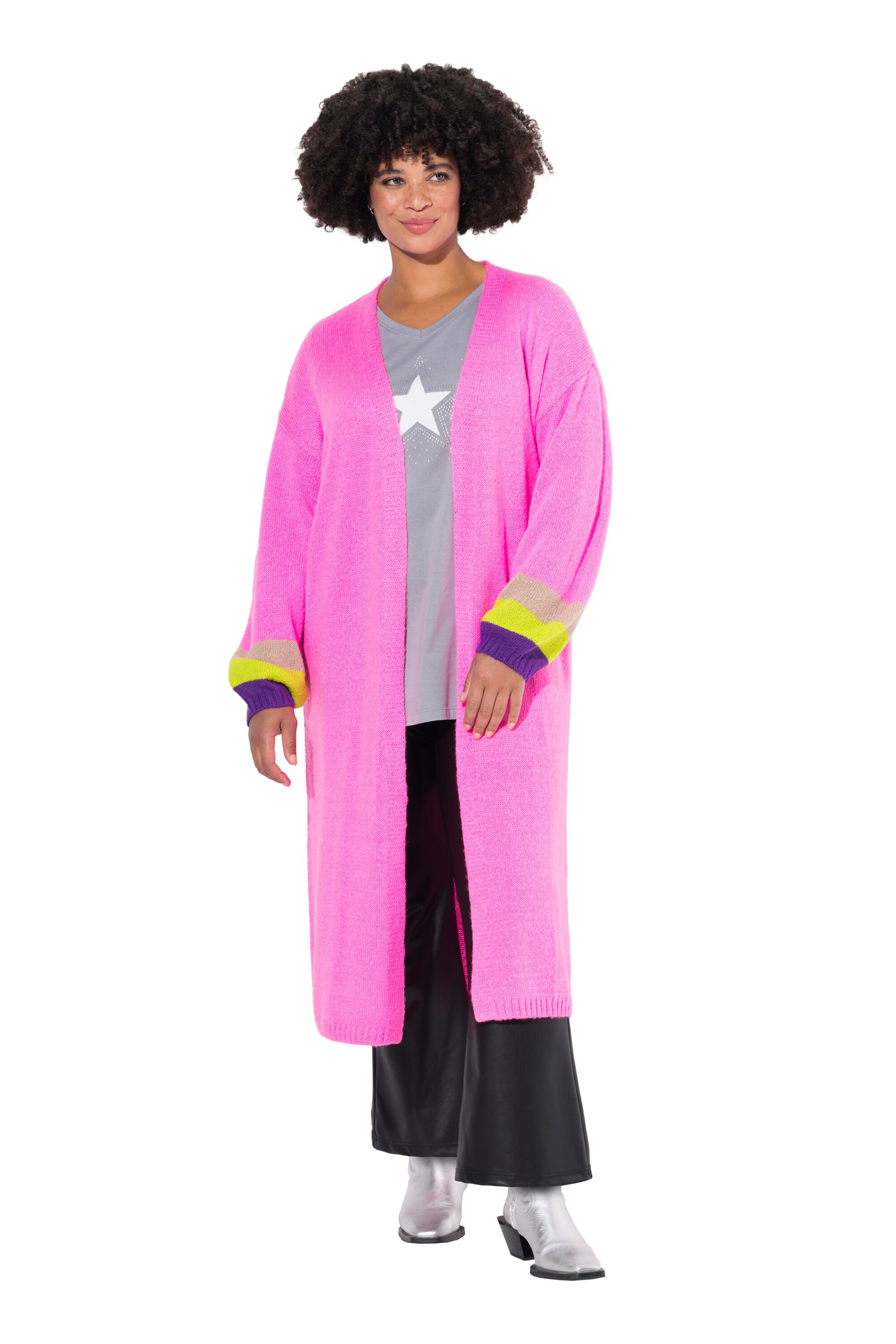 Angel of Style Knit cardigan in Pink: front