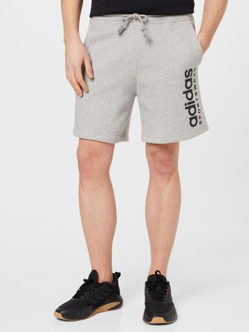 ADIDAS SPORTSWEAR Regular Workout Pants 'All Szn' in Grey: front