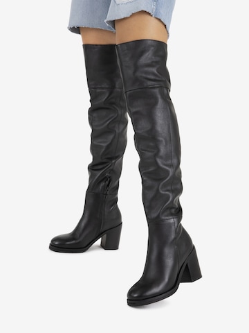 BRONX Over the Knee Boots 'New Patt' in Black