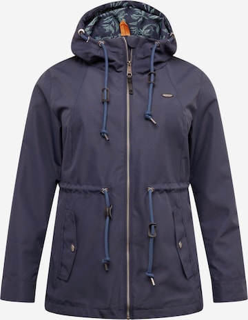 Ragwear Plus Tussenparka 'MONADIS' in Blauw: voorkant