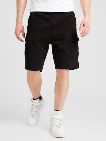 Regular Pantalon cargo 'LUGARD' Pegador en noir : devant