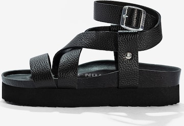 juoda Bayton Sandalai: priekis