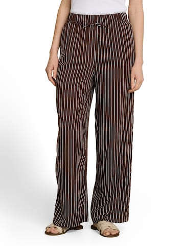 TOM TAILOR DENIM Wide leg Pants in Brown: front
