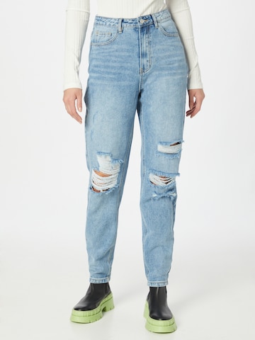 Missguided Tapered Jeans in Blue: front