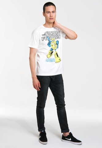 LOGOSHIRT T-Shirt "Transformers" in Weiß