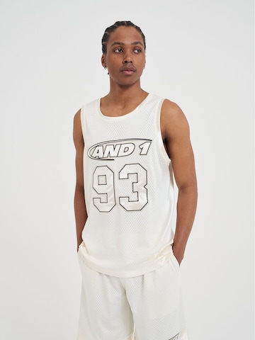 AND1 Shirt '93 Airtex' in Beige: Vorderseite