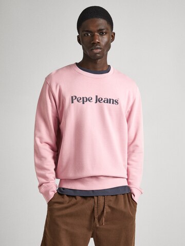 Pepe Jeans Sweatshirt 'REGIS' in Roze: voorkant