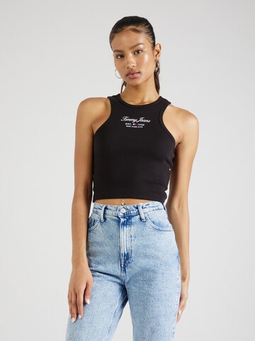 Tommy Jeans Top in Black: front