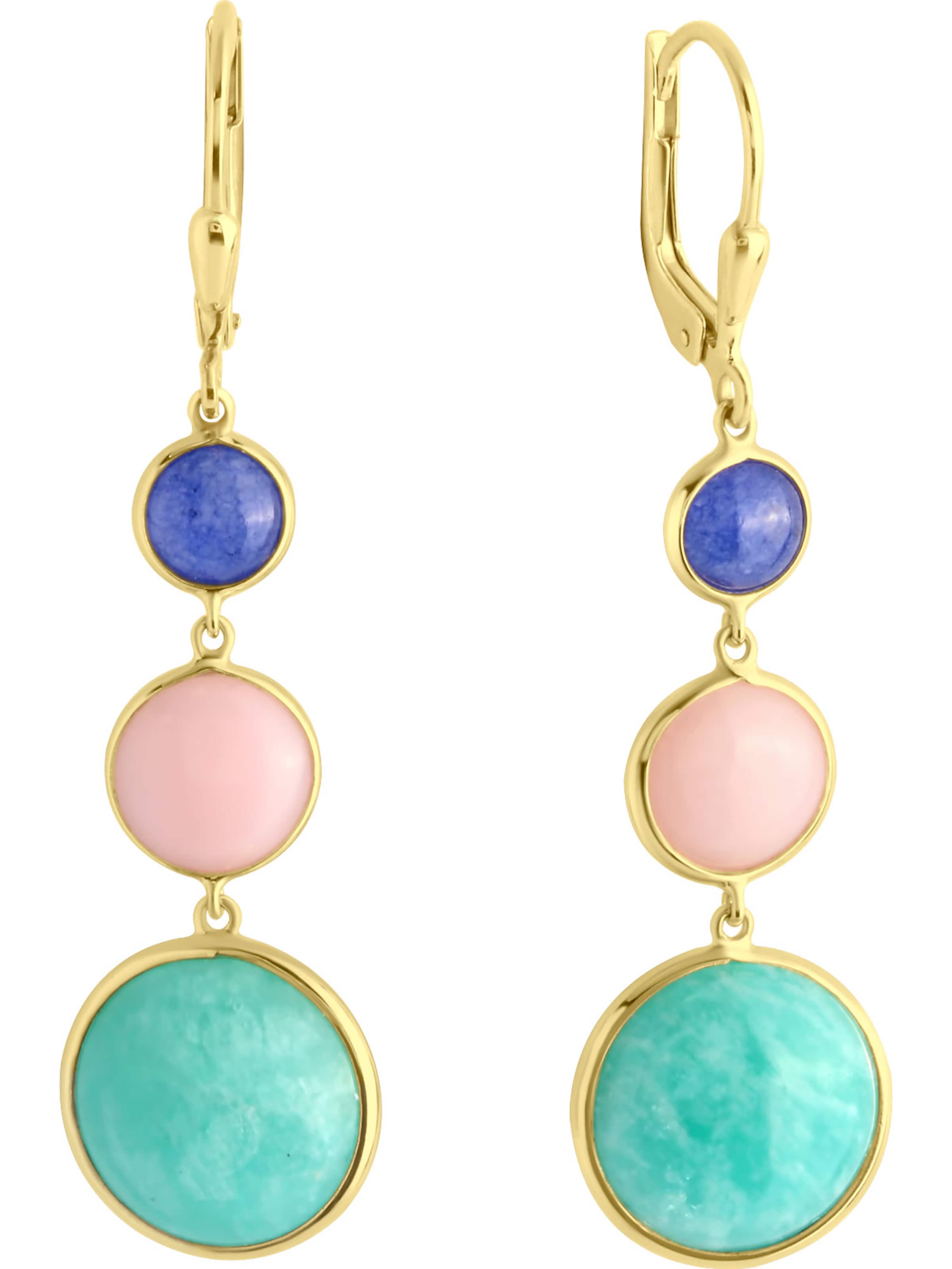 Jamelli Ohrringe in Gelb: Vorderseite