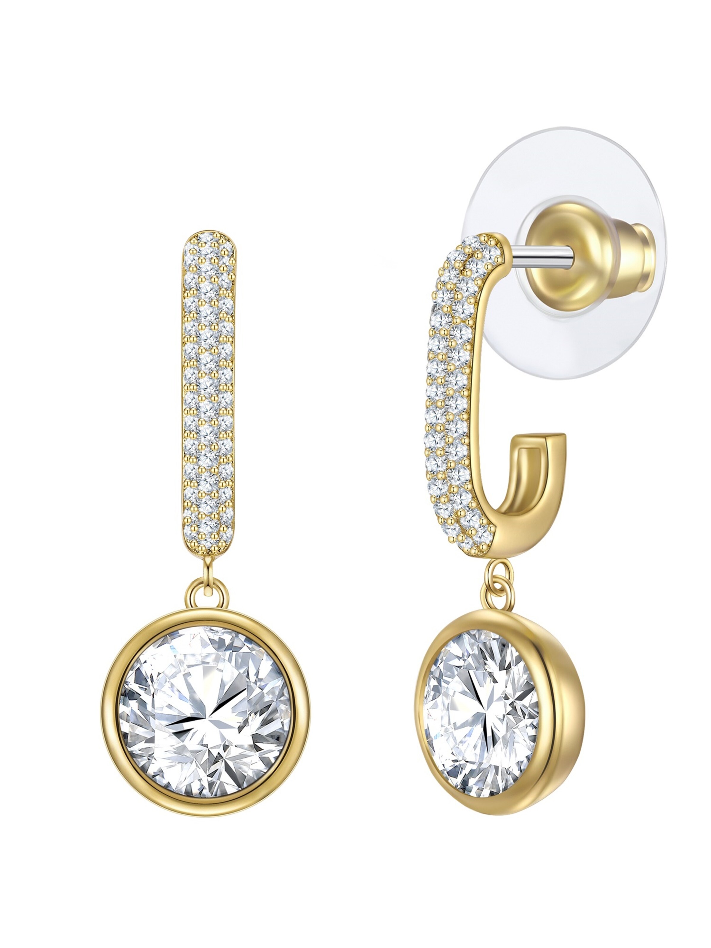 Boucles d'oreilles Yokoamii en or : devant