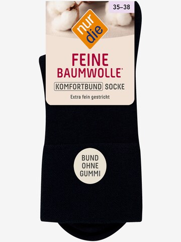 Nur Die Socks ' Feine Baumwolle Komfort ' in Black