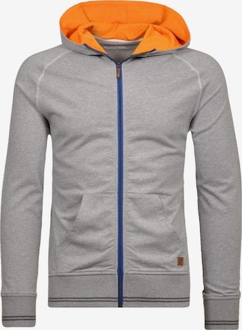 Ragman Zip-Up Hoodie in Grey: front