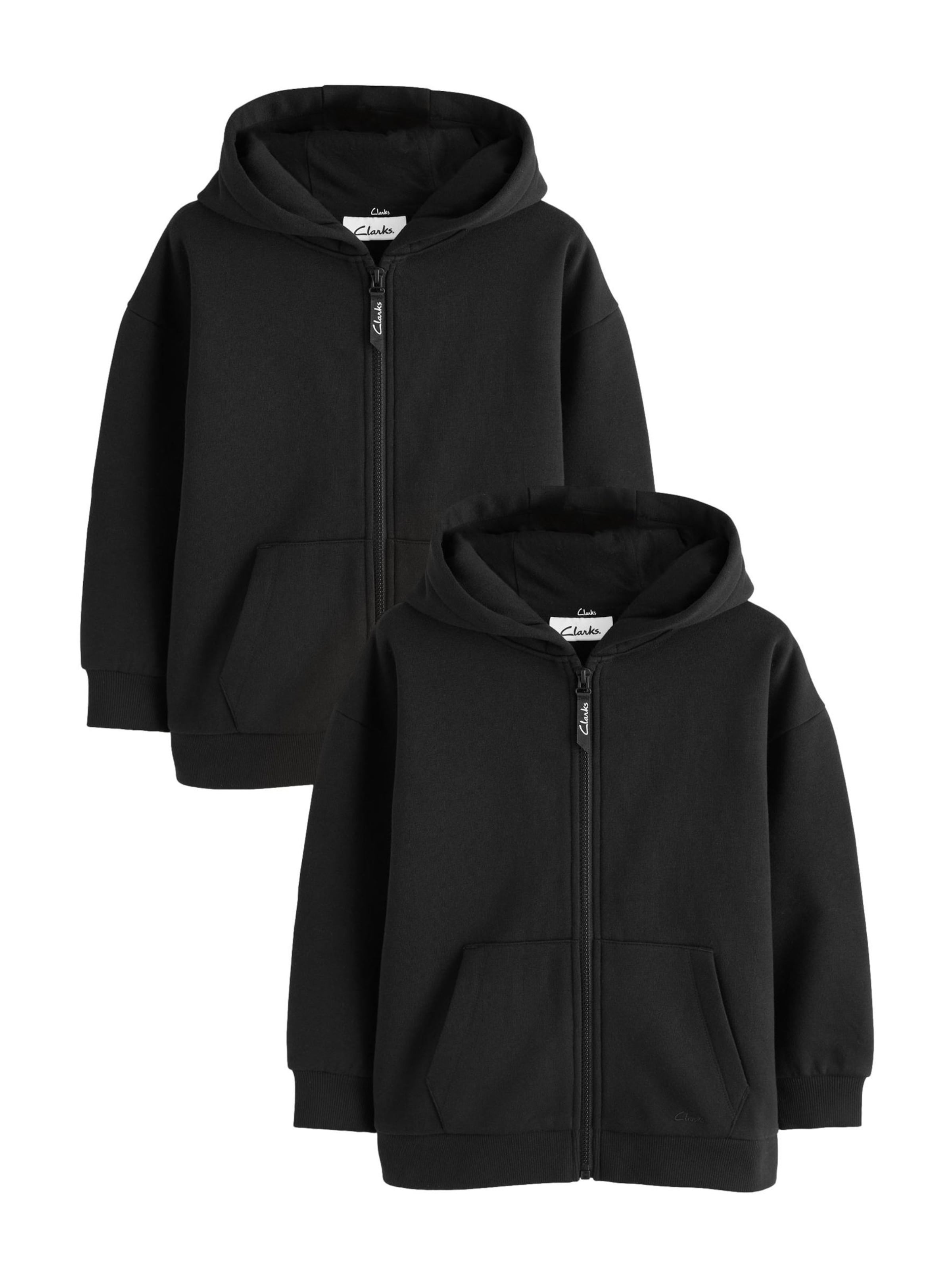 CLARKS Sweatjacke in Schwarz: Vorderseite