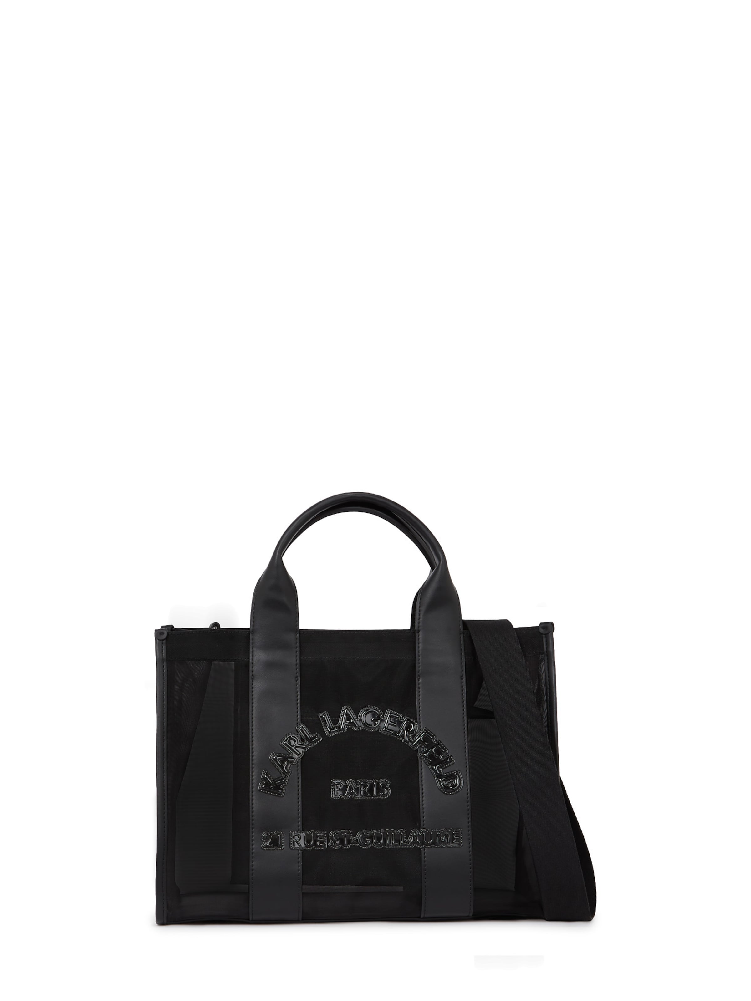 Cabas 'Rue ST-Guillaume' Karl Lagerfeld en noir : devant