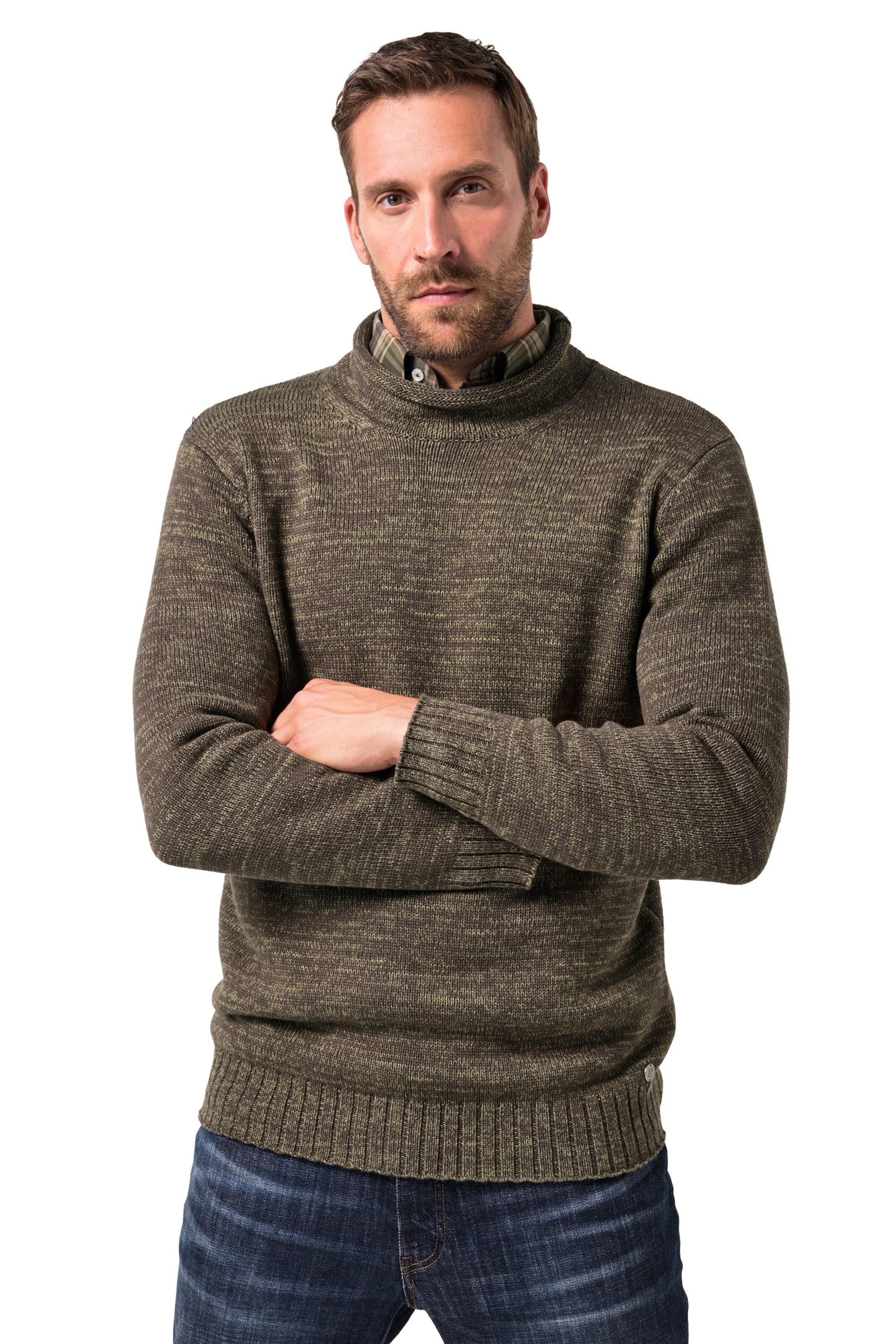 JP1880 Pullover in Braun: Vorderseite
