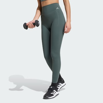 ADIDAS PERFORMANCE Skinny Sporthose 'Optime' in Grau: Vorderseite