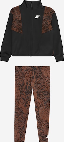 Nike Sportswear Sweat suit 'HOME SWOOSH HOME' in Brown: front