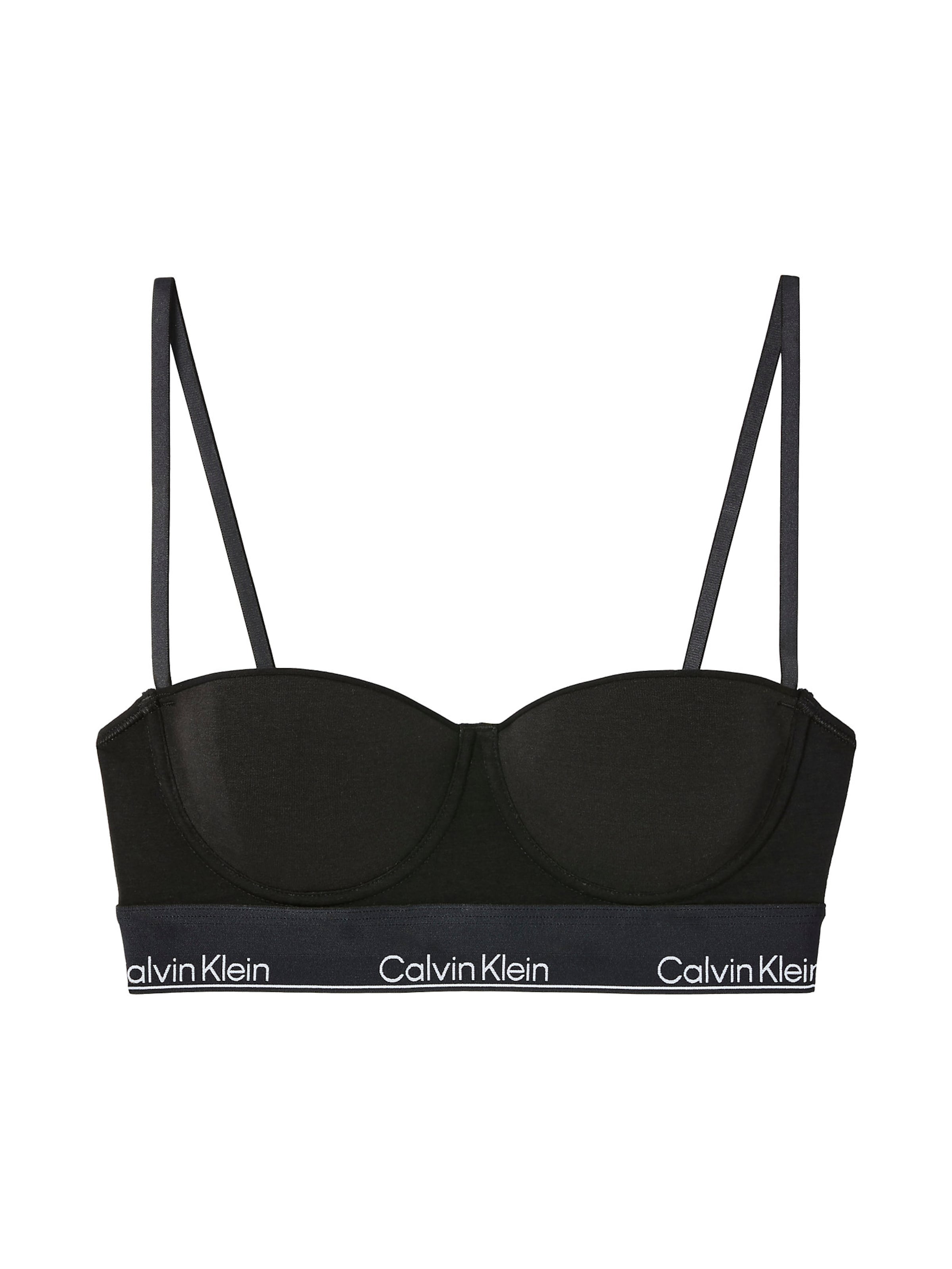 Balconette Sutien de la Calvin Klein Underwear pe negru: față