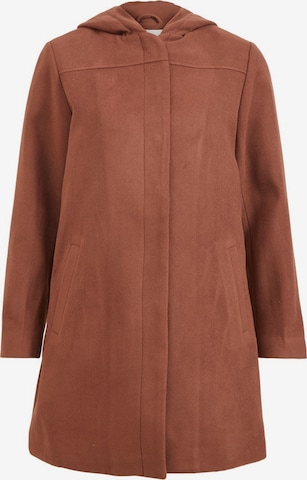 VILA Between-Seasons Coat 'Elly' in Brown: front