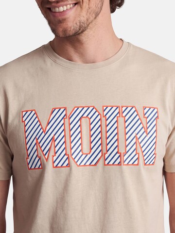 salzhaut T-Shirt 'Diek - Moin' in Beige: Vorderseite