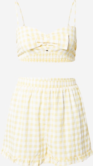 Dorothy Perkins Bikini en jaune pastel / blanc, Vue avec produit
