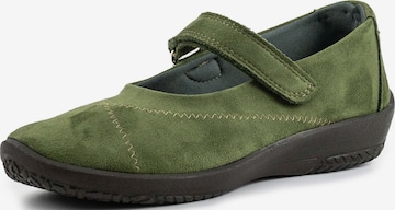 Arcopedico Ballet Flats with Strap in Green: front