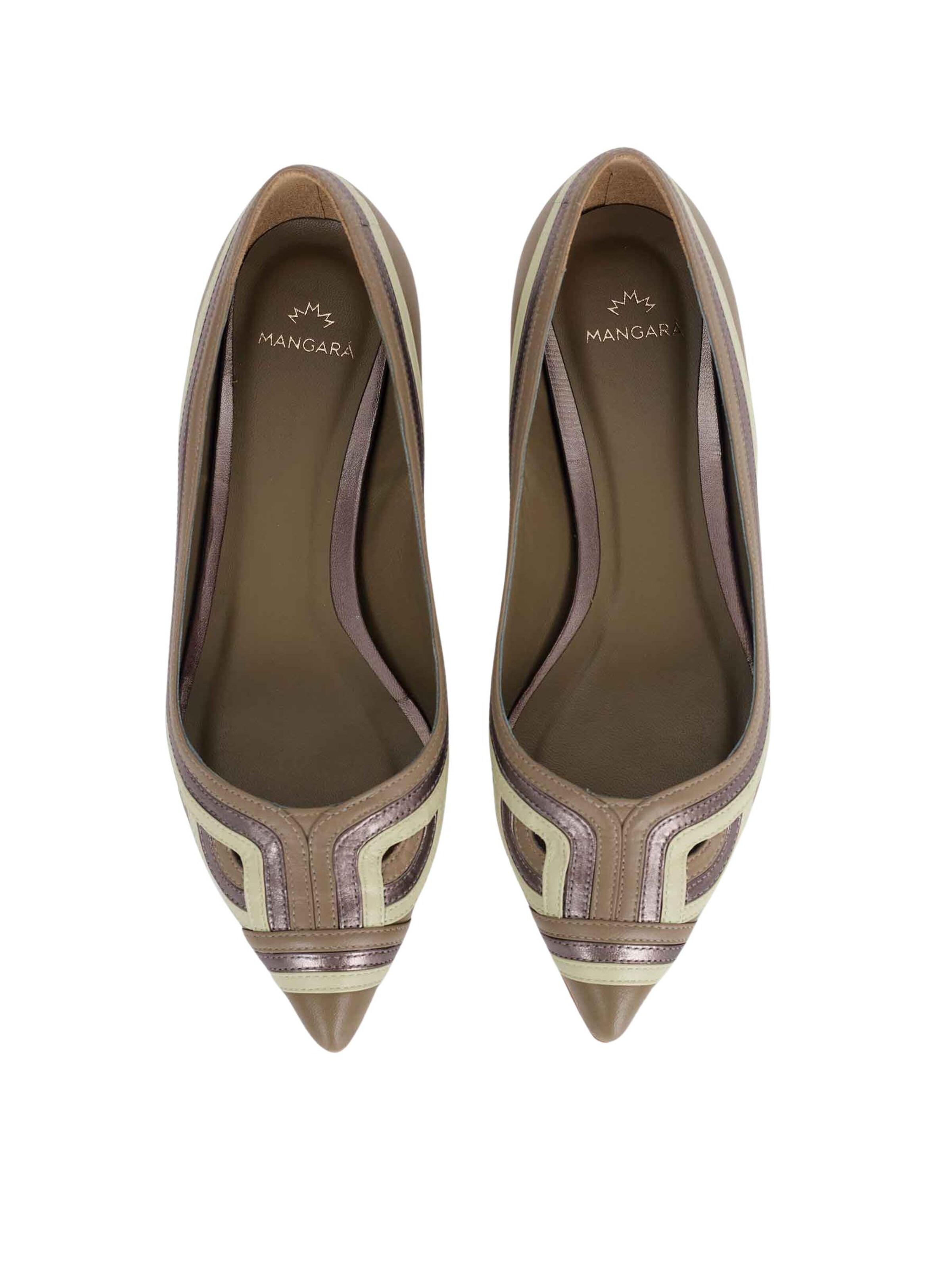 Ballerina 'Ballerines Mangara Begonia en cuir' di Mangara Atelier in verde