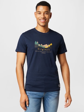 JACK & JONES T-Shirt 'WOODLAND' in Blau: predná strana