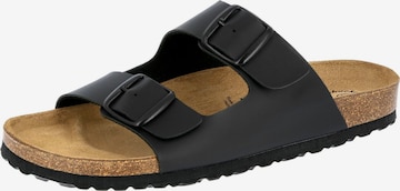 LICO Pantolette 'Bioline' in Schwarz: Vorderseite