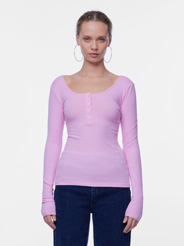 PIECES Shirt 'KITTE' in Purple: front