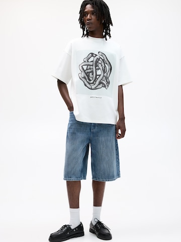 Pull&Bear Tričko – bílá: přední strana