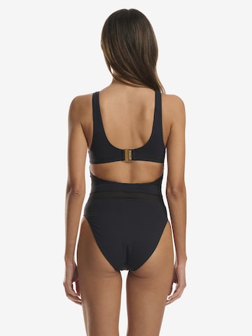Wolford T-shirt Swimsuit 'Opaque' in Black