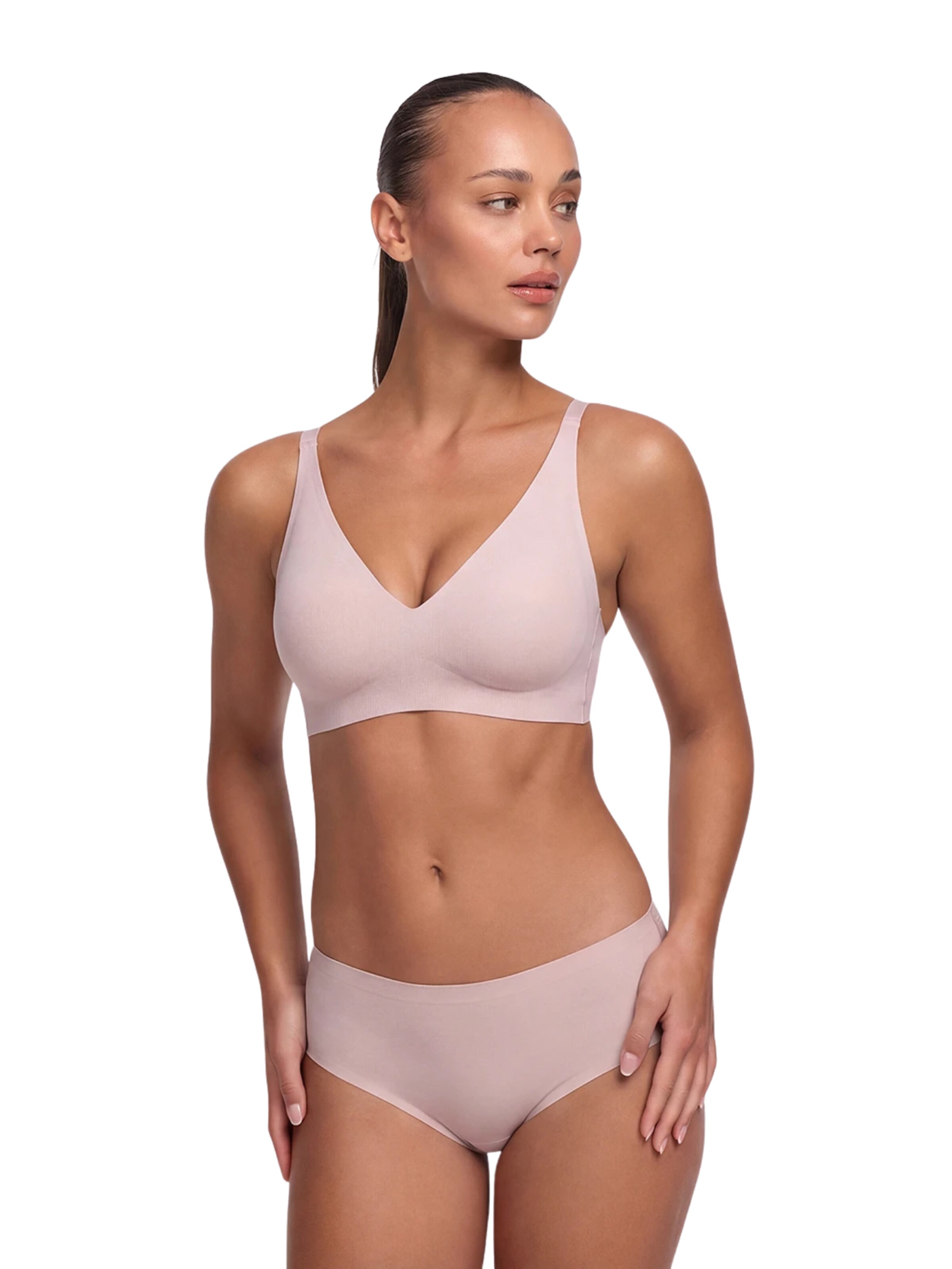 cfab (formerly creamy fabrics) Panty 'Seamless Slip' in Pink: front