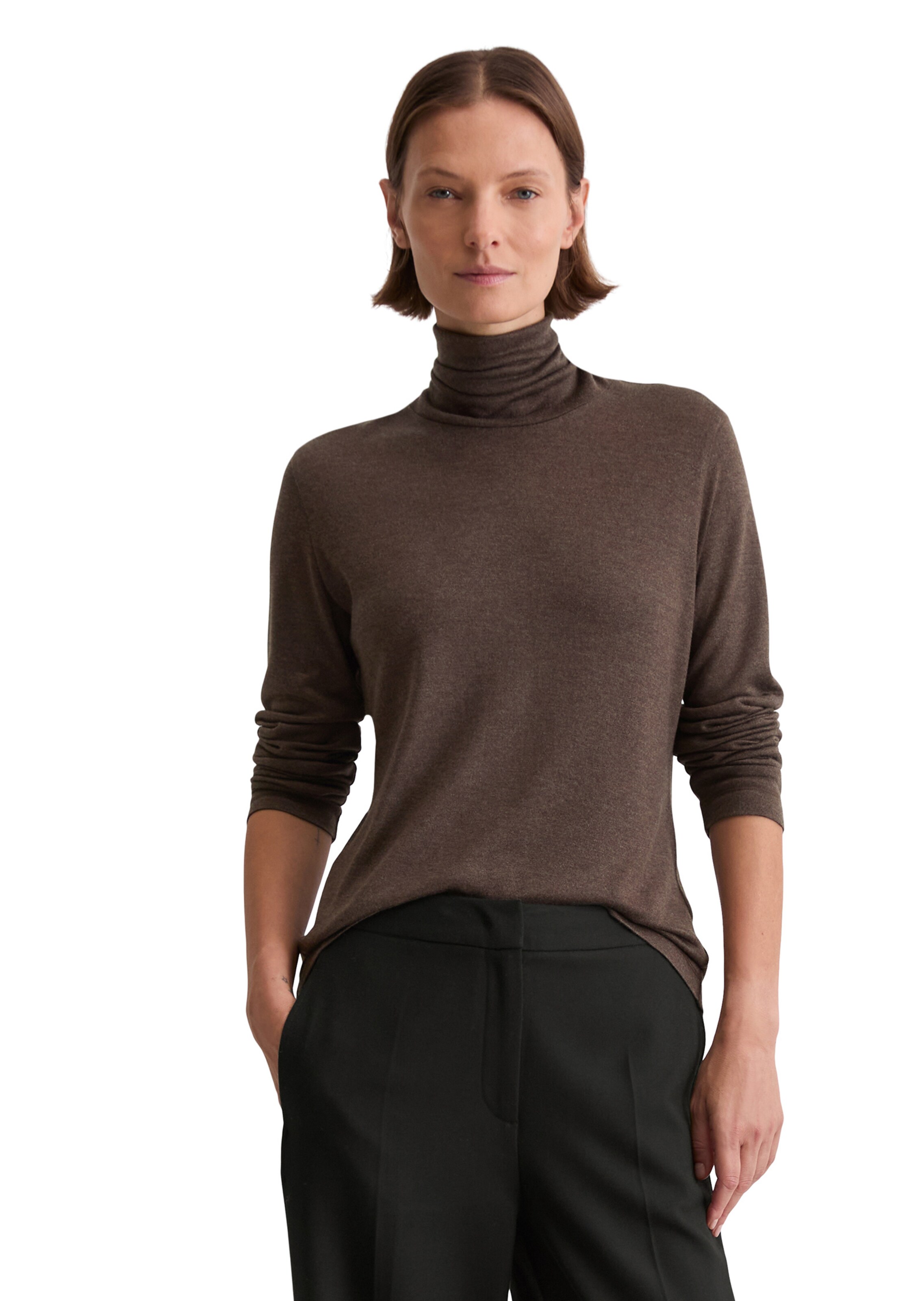 Marc O'Polo Shirt in Brown: front