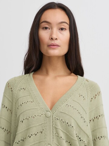 ICHI Knit cardigan ' IHLALUHA ' in Green