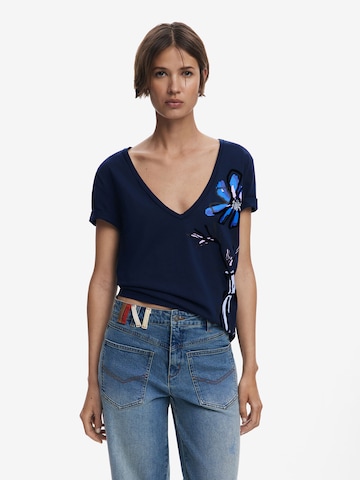 zils Desigual T-Krekls: no priekšpuses