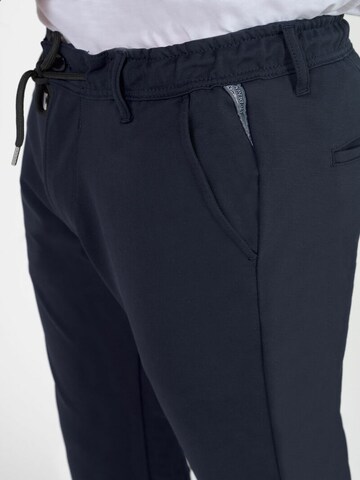 Le Temps Des Cerises Tapered Chino 'Malo' in Blauw