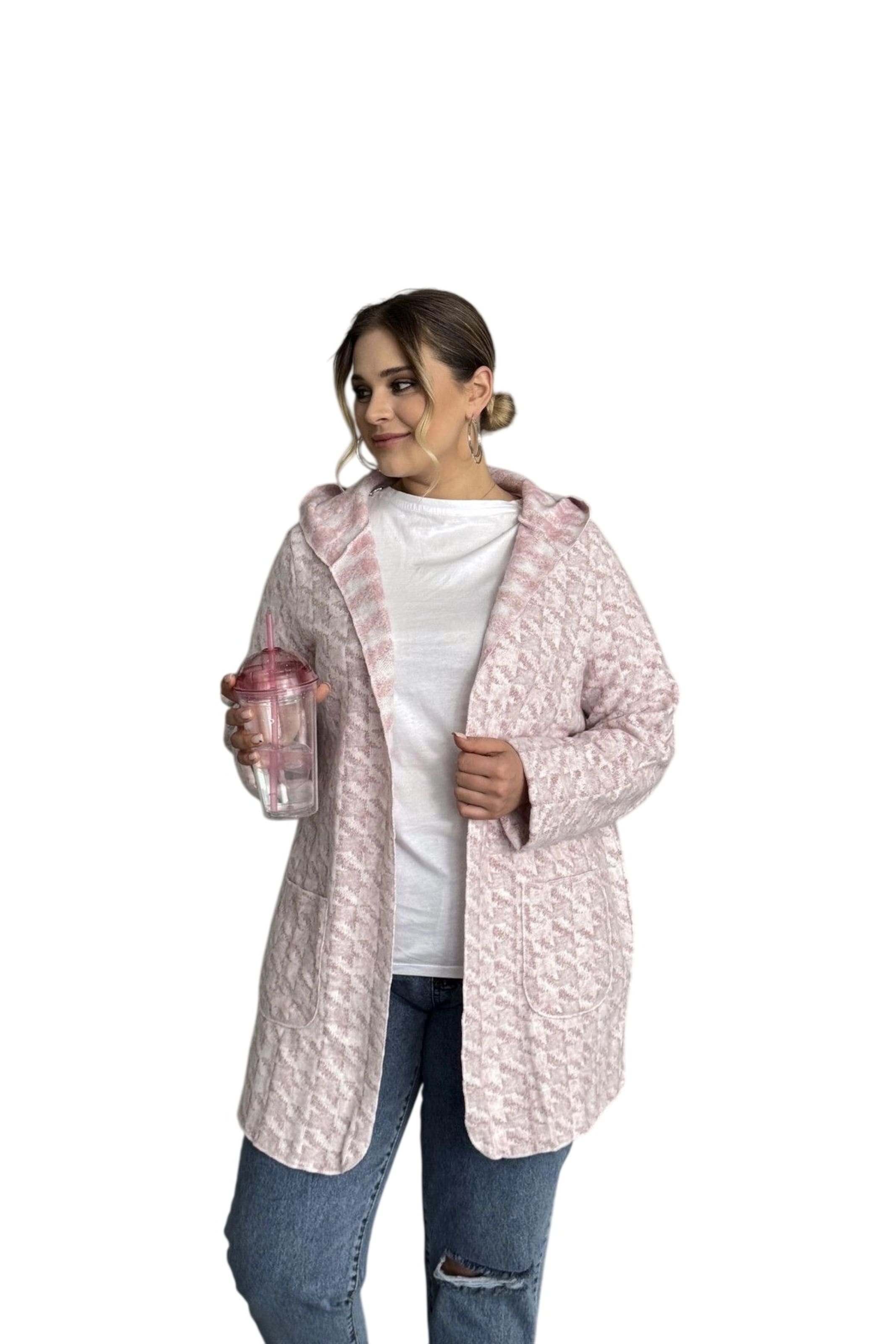 Stil Diva Gebreid vest in Roze