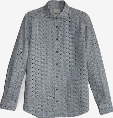 Black Label Shirt Regular fit Business Shirt 'PRINT' in Grey: front