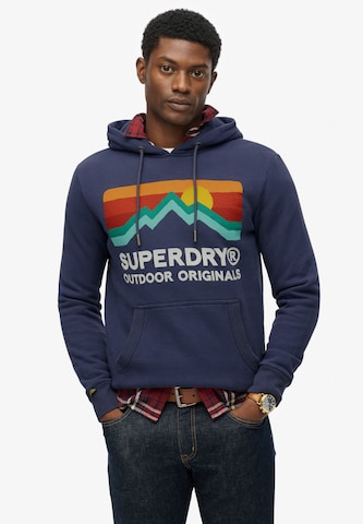 Sweat-shirt Superdry en bleu : devant