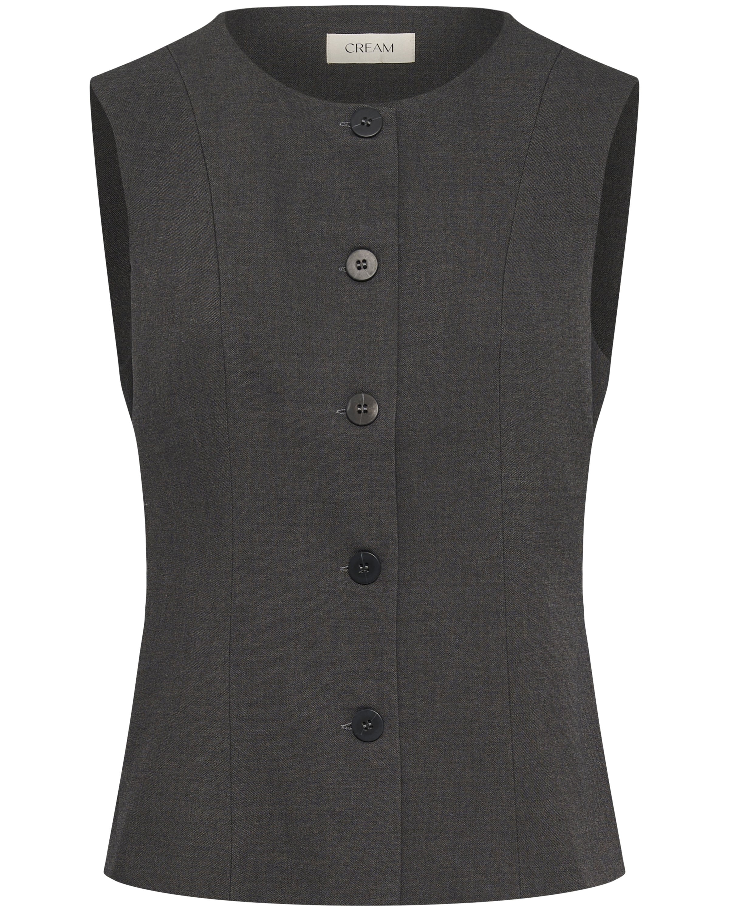 Cream Vest 'Longe' i grå: forside