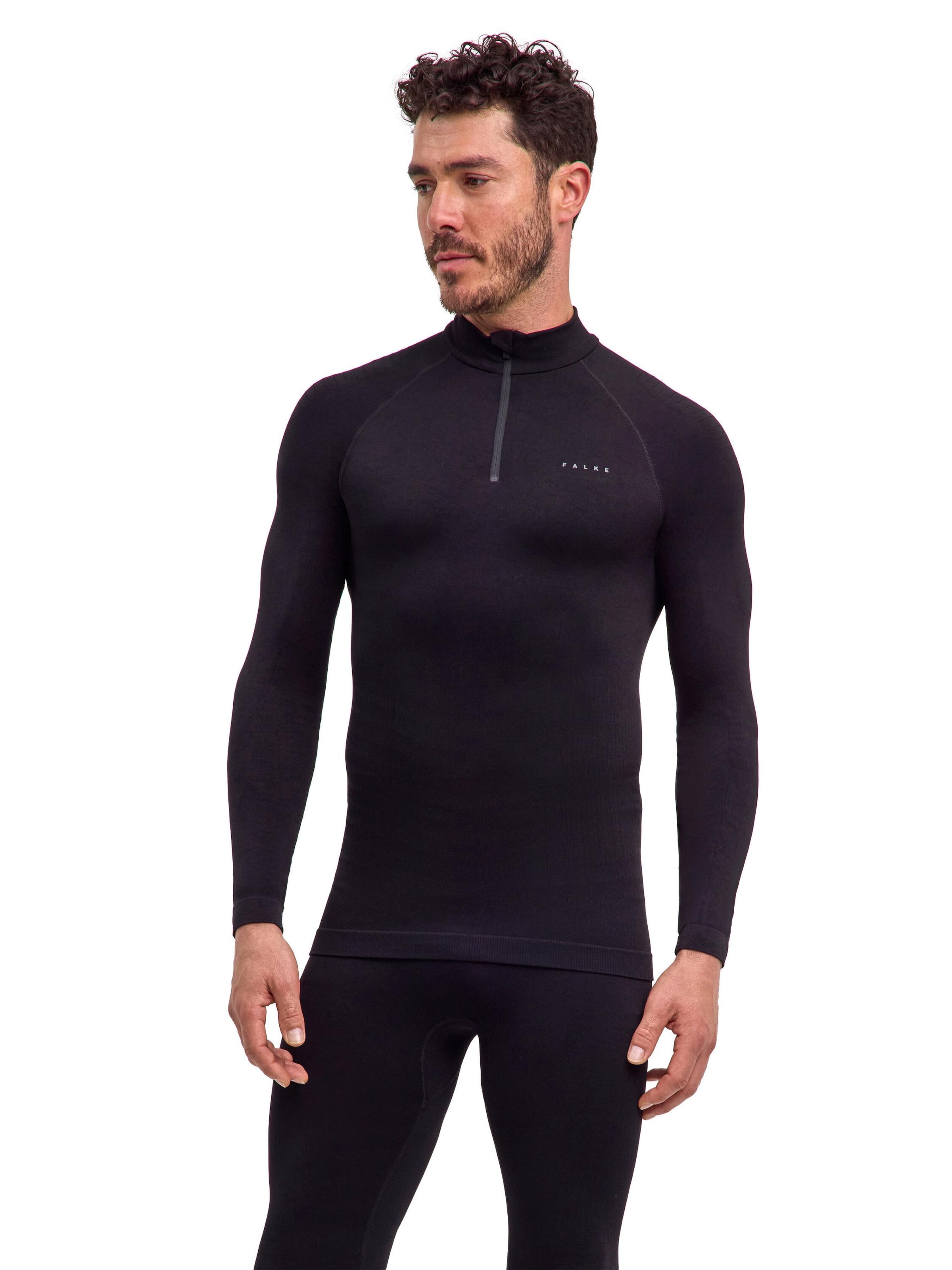 FALKE Base Layer in Schwarz: Vorderseite