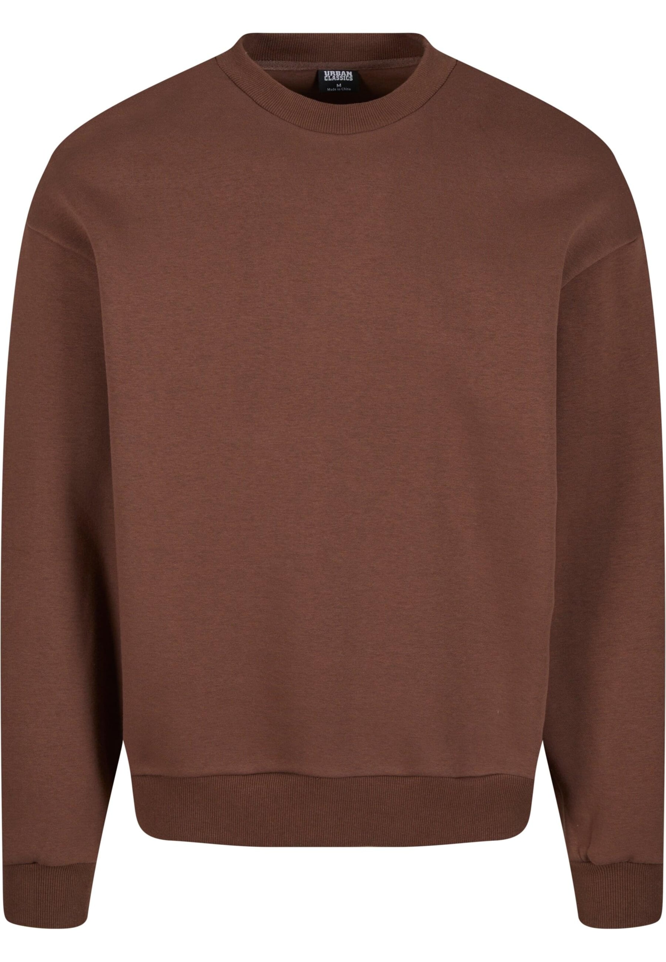 Urban Classics Sweatshirt in Brown: front