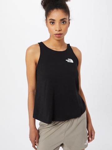 THE NORTH FACE Sports Top in Black: front