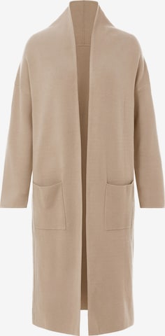 Geacă tricotată de la Imily Bela pe bej: față