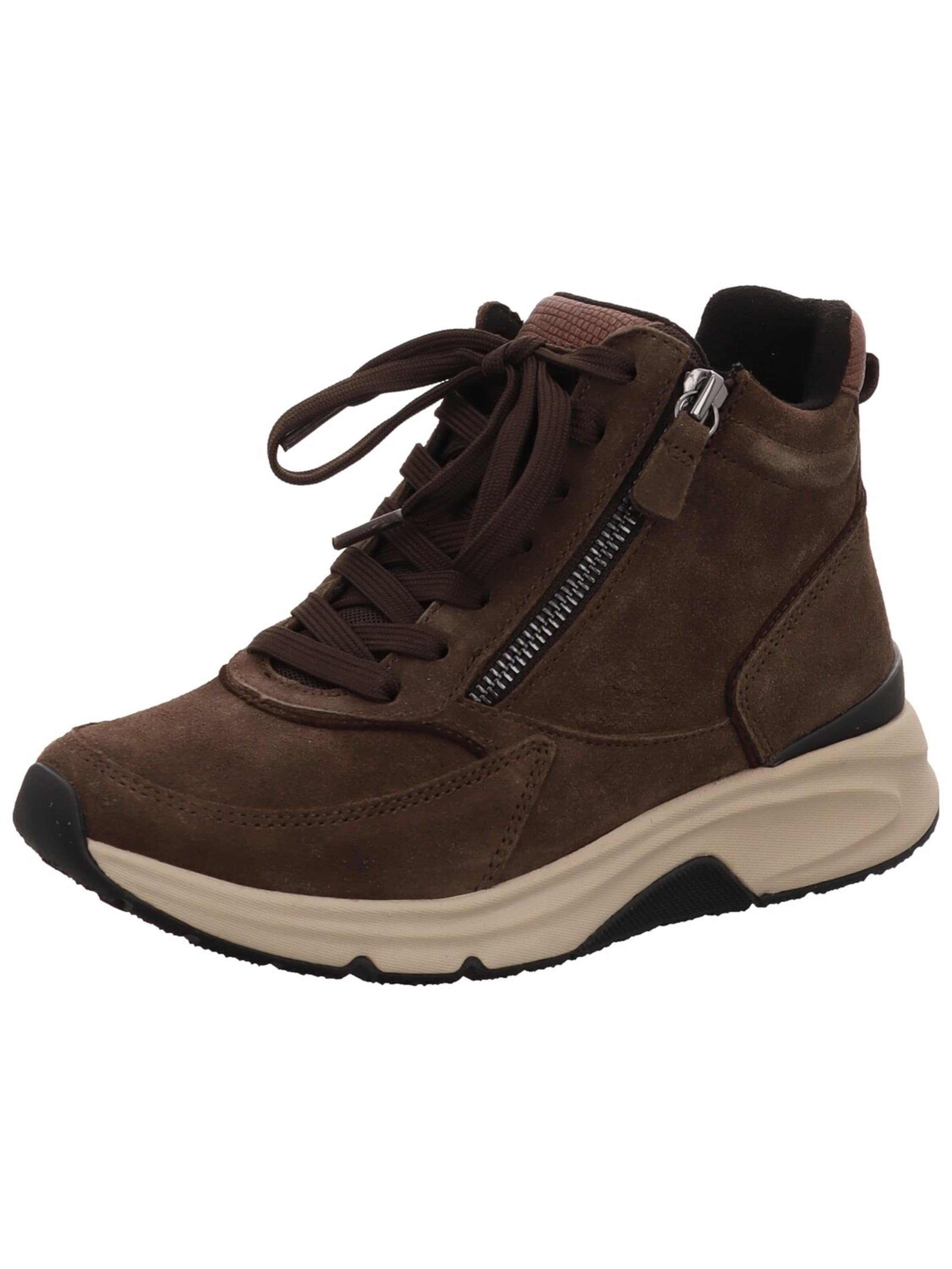 GABOR Sneaker high 'Sneaker High Damen 0803.02.006 Rauleder in braun'‌‌‌‌‌‌‌ in Braun: Vorderseite