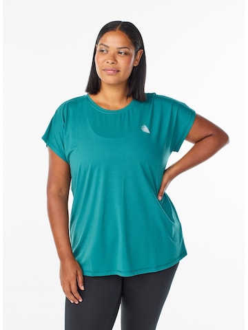 Zizzi Футболка 'ABASIC' в Синий: спереди