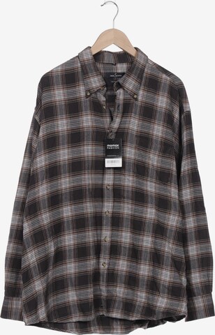 HECHTER PARIS Button Up Shirt in XXXL in Grey: front
