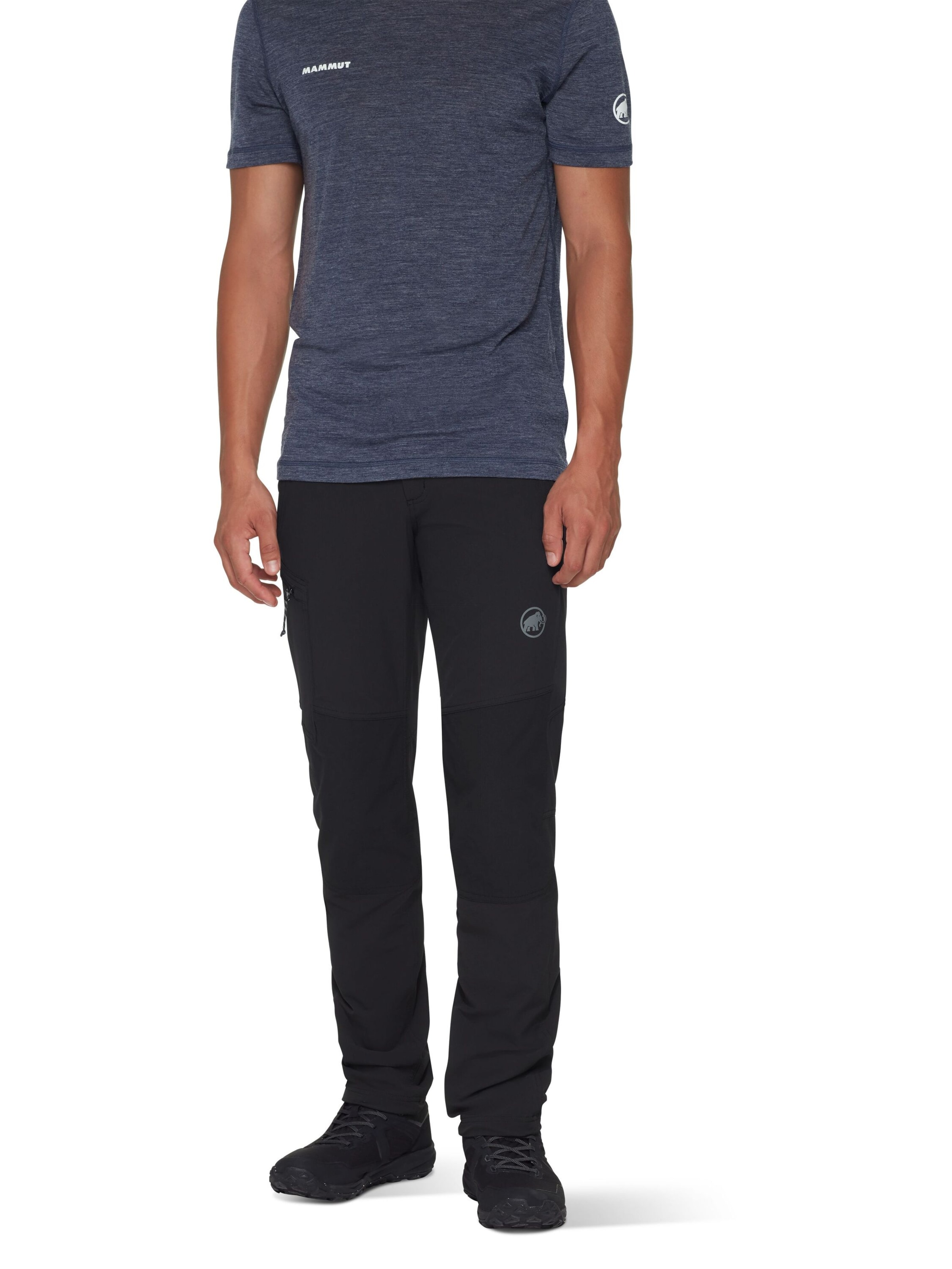 MAMMUT Regular Outdoor Pants in Black: front